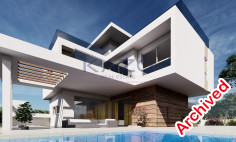 Modern Pyla villa with sea view and pool 