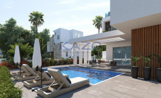 Three sea front Oroklini houses with pools and view 