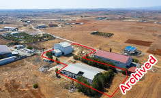 Industrial field with two buildings in Palaiometocho, Nicosia Industrial field with two buildings in Palaiometocho, Nicosia