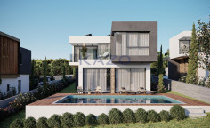 Modern villa with private pool and large plot 