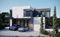 Modern villa with private pool and large plot 