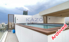 Penthouse apartment in central Mesa Geitonia with pool 