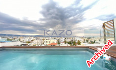 Penthouse apartment in central Mesa Geitonia with pool 