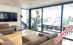 Penthouse apartment in central Mesa Geitonia with pool 