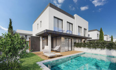 Modern villa with pool in sunny Geroskipou 