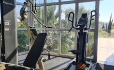 Spacious Agios Tychonas villa with pool gym 