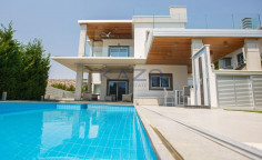 Spacious Agios Tychonas villa with pool gym 