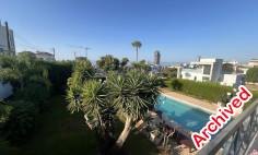 Spacious villa with pool and sea view Agios Tychonas 
