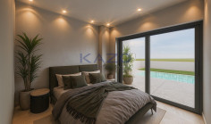 Modern Pegeia villa with sea view and pool 