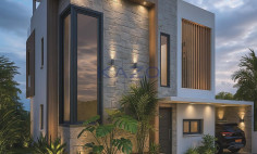 Modern Pegeia villa with sea view and pool 