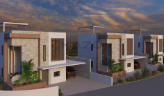 Modern Pegeia villa with sea view and pool 