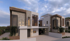 Modern Pegeia villa with sea view and pool 