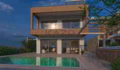 Modern Pegeia villa with sea view and pool 