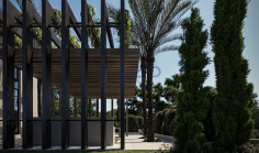 Modern Moni villa with sea view and pool 