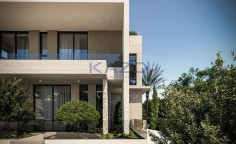 Modern Moni villa with sea view and pool 