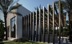 Modern Moni villa with sea view and pool 