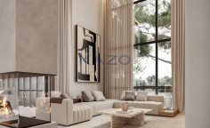 Modern Moni villa with sea view and pool 