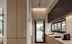 Modern Moni villa with sea view and pool 