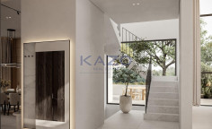 Modern Moni villa with sea view and pool 