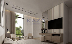 Modern Moni villa with sea view and pool 