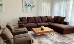 3-bed seafront apartment in marina with communal pool and garden 