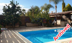 Three bedroom detached house with private pool for rent in Souni-Zanakia 