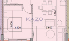 1-bedroom top floor apartment in Ypsonas 