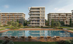 1-bedroom apartment in Livadia with private pool 
