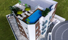 Luxury 3 bedroom penthouse with swimming pool for sale in Germasogeia
