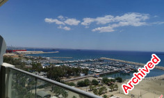 Two-bedroom beach front apartment with sea view in Larnaca 