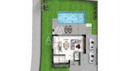 4 bedroom unfurnished villa with swimming pool for sale in Oroklini
