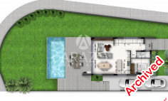 3 bedroom unfurnished villa with swimming pool for sale in Oroklini