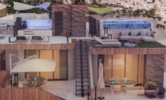 Brand new three bedroom top floor apartment with pool for sale in Zakaki area 