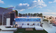 Brand new three bedroom top floor apartment with pool for sale in Zakaki area 