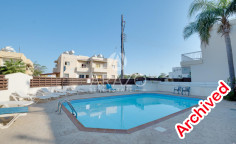 1 bedroom unfurnished apartment with swimming pool for sale in Paralimni