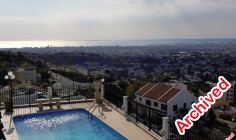 Birds eye view five bedroom detached house in Agia Fyla, Limassol 