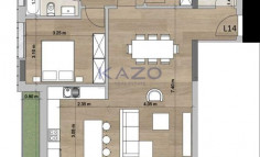 Modern top floor 3 bedroom apartment with pool 