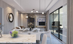 Modern 1 bedroom apartment in Oroklini with pool 