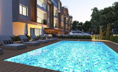 Modern 1 bedroom apartment in Oroklini with pool 