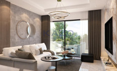 Modern 1 bedroom apartment in Oroklini with pool 