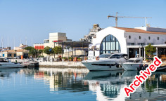 Seafront villa with yacht berth in Limassol Marina 