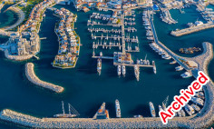 Seafront villa with yacht berth in Limassol Marina 