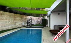 Spacious Agios Tychonas home with pool sea view 