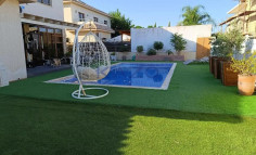 Spacious detached house with pool in green Moni 