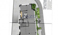 Brand new modern commercial building with rooftop 