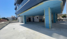 Brand new modern commercial building with rooftop 