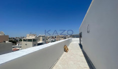 Brand new modern commercial building with rooftop 