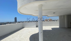 Brand new modern commercial building with rooftop 