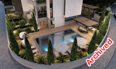 Spacious 3 bedroom furnished apartment with swimming pool for sale in Germasogeia