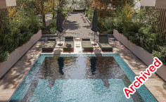 Luxury two beds apartment with swimming pool for sale in Livadia